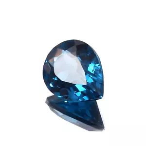 Piedra preciosa suelta corte pera brasileña turmalina azul natural AAA 3,70 ct. - Imagen 1 de 5