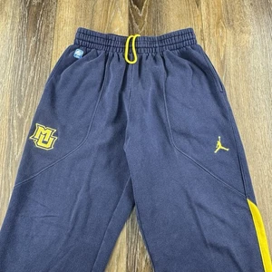 Marquette Golden Eagles Sweatpants Mens L Blue Jordan Basketball University NCAA - Picture 1 of 17