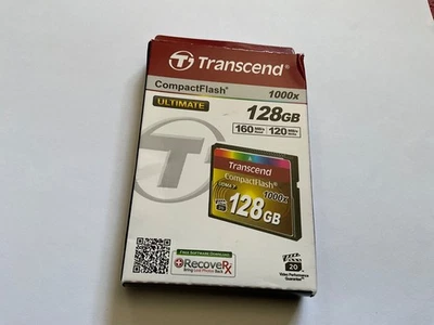 1pcs 128GB Transcend  compactflash  memory card for NIKON CANON CF  TS128GCF1000 - Image 1 of 4
