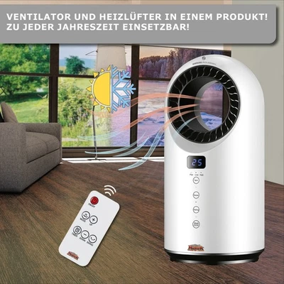 MAUK® Bladeless Fan Heater | Heizlüfter & Design Smart PTC Ventilator 2 in 1 - Bild 1 von 4