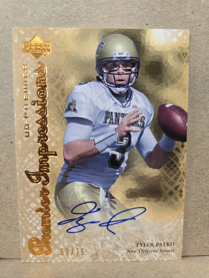 2007 UD Premier Impressions Bronze /75 Tyler Palko #PI-TP Rookie Auto RC Saints - Image 1 of 2