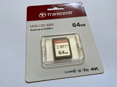 1pcs 64gb Transcend  SDXC 4K  memory card for NIKON CANON  SDXC CAMERAS - Image 1 of 3