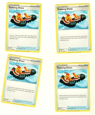 Set Of 4 Trekking Shoes 145/159 Uncommon Pokemon Trading Card Playset - Image 1 of 4