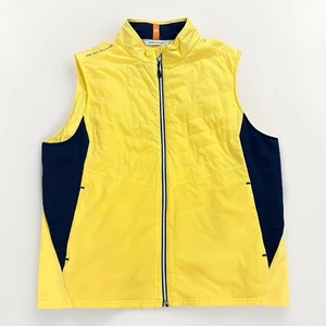 NWT Peter Millar Crown Sport Mens XL Fuse Elite Hybrid Vest Iron Golf Yellow - Picture 1 of 6