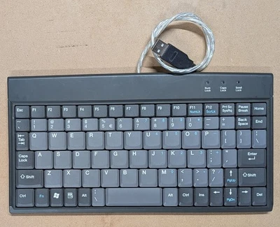 Mini QWERTY Keyboard Thin Light 84-Key Wired USB 13 in. Cord - Image 1 of 2