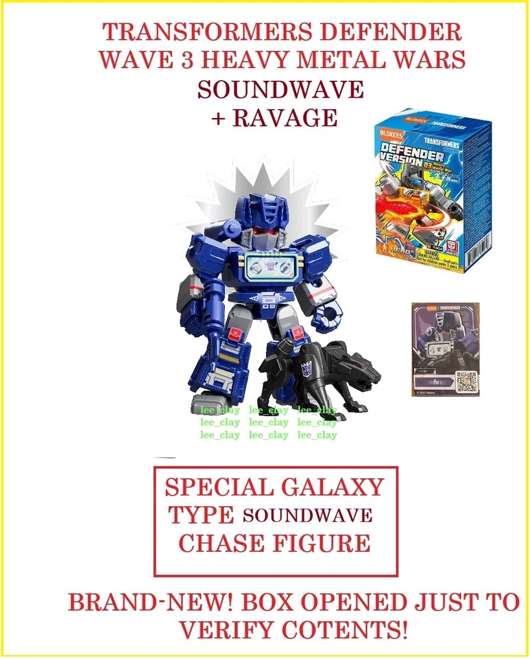 Transformers BLOKEES DEFENDER SPECIAL GALAXY TYPE  SOUNDWAVE + RAVAGE CHASE 2.2" - Image 1 of 1