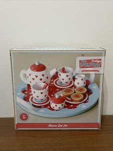 Indigo Jamm Hearts Tea Set, a wooden toy tea set For Children Aged 3 Years+ Vtg? - Picture 1 of 10