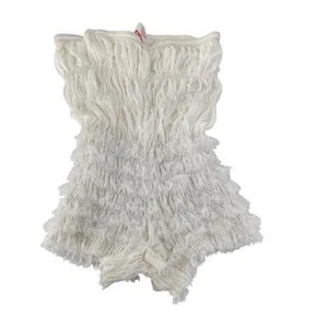 Sam's 501 Large weiß Nylon Rüschen Unterhose Hose Shorts Vintage hergestellt in den USA - Bild 1 von 5