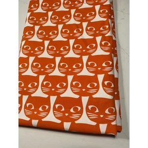 IKEA Mataram Orange Cat Fabric Curtain Bedding Pillow Colorful Retired - Picture 1 of 5