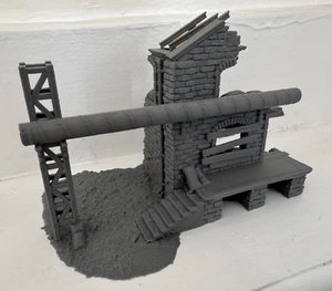 28 mm danneggiato fabbrica dispersione oleodotto costruzione wargaming costruzione terreno rovine - Foto 1 di 5