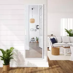 Over the Door Hanging or Wall Mounted Bedroom Full Body Length Glass Mirror - Picture 1 of 10