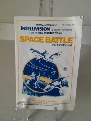Intellivision Manual Only For Space Battle Original Authentic Atari  - Image 1 of 3