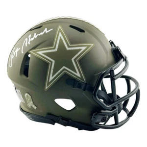 Roger Staubach Signed Dallas Cowboys Salute to Service Mini Football Helmet (Bec - Picture 1 of 3