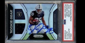 Josh Jacobs Rookie PSA 10 AUTO Game Worn Patch Greenbay Packers Star - Bild 1 von 2