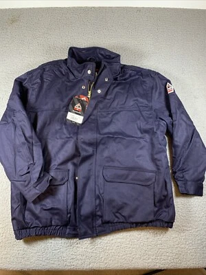 Bulwark JLJ6NV2 FR Cat 3 Jacket Navy Blue Coat XXL 2xL Flame Resistant - Image 1 of 4