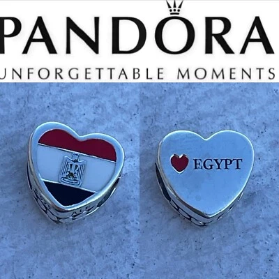 Pandora Egypt 🇪🇬 Country Exclusive Flag Heart Bead Charm - Image 1 of 4