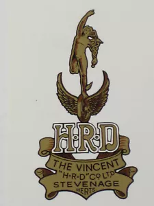 Tank Top Headlug Decal 1953 & UP The HRD UK MADE the Vincent waterslide transfer - Bild 1 von 1