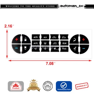 AC Button Repair Kit Decal Stickers Dash Replacement for Chevrolet Silverado US - Picture 1 of 8