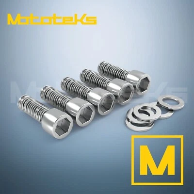 PARAFUSOS DE POLIA COM ARRUELA 7/16-14x1/2" CROMO LISO PARA TODOS OS MODELOS HARLEY CURTOS - Imagem 1 de 4