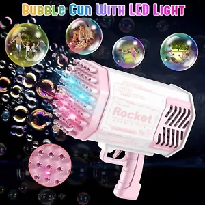 69 Holes Bubble Machine Gun Bubble Bazooka Machine Toy for Girls Boys Adult - Picture 1 of 9