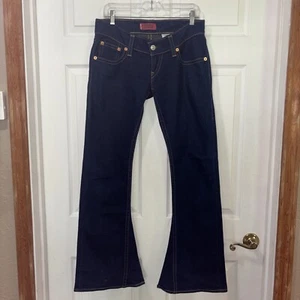 Jeans Levis Tipo 1 Jrs 3 Campana Baja Elastizados Acampanados Lavado Oscuro PRÍSTINOS - Imagen 1 de 12