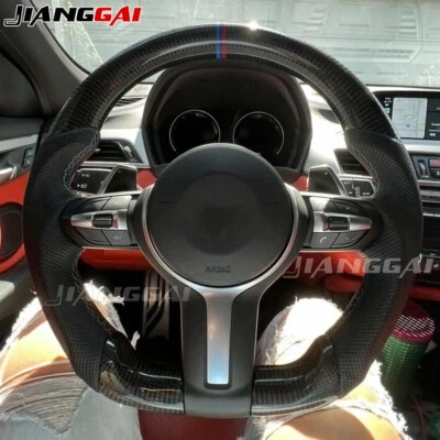 Volante de fibra de carbono apto para BMW M2 M3 M4 X2 X3 X4 X5 X6 F30 F80 SIN calefacción Foto 1 de 4