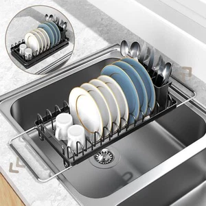 Small Dish Drying Rack Compact Dish Rack With Silicone Mat For Kitchen Counter E - Picture 1 of 8