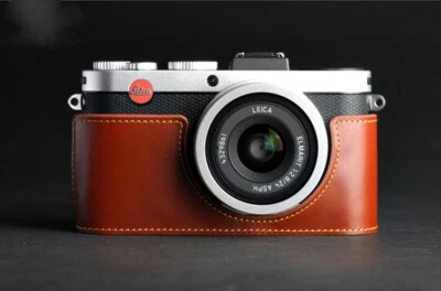 Funda de cuero genuino real para media cámara apta para Leica X-E tipo 102 X2 X1 Foto 1 de 4
