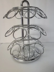 keurig k cup holder carousel chrome silver holds 27 K Cups - Picture 1 of 3