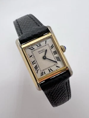 Vintage Rare Seiko Slim Tank Rectangular Womens Wrist Watch Classy Upscale - Image 1 of 4