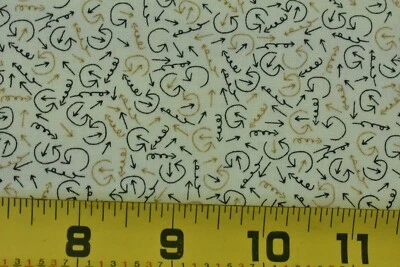 By 1/2 Yd, Small Black & Brown Abstract on Light-Tan, Moda, Sweetwater, B1685 - Image 1 of 4