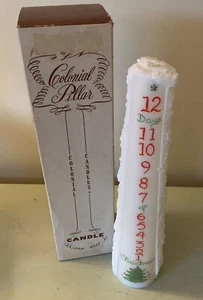 Candela coloniale vintage Co 12 giorni di Natale colonna candela, Cape Cod, MA - Foto 1 di 8