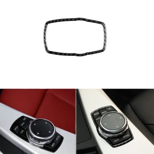 1x Real Carbon Fiber Center Interior Media Trim Decor For BMW 3 4 Series F30 F34 - Picture 1 of 15