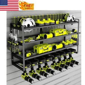 Power Tool Organizer Extra Large 8 Drill Holders 4 Layers High Capacity Design - Picture 1 of 8