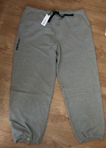 Replay Men's Jogging Bottom Sportswear Designer Grey W40" Leg 30" XXXL 3XL BNWT - Picture 1 of 5
