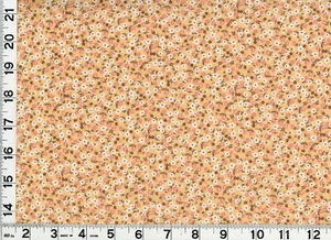 Very Small White Pink Flowers on Dark Yellow Quilting Sewing Fabric by Yard a7-2 - Picture 1 of 1