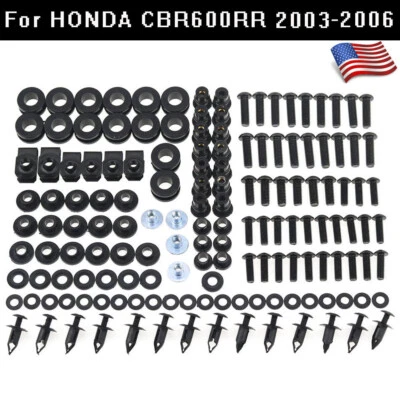 US Stainless Fairing Bolts Screws Kit For Honda CBR600RR F5 2003-2006 2004 2005 Foto 1 de 4