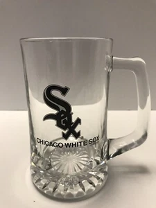 Vintage Large CHICAGO WHITE SOX BEER MUG GLASS STEIN - Picture 1 of 2