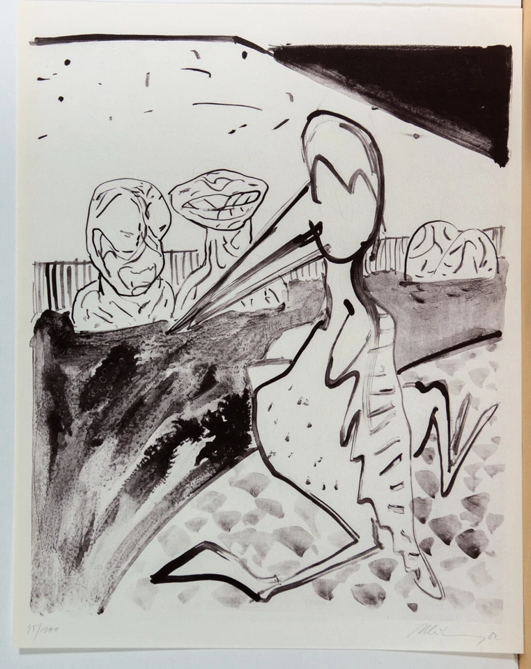 Helge Leiberg: Offstlithografie handsign. num. 100 Ex. dat.1982 - Bild 1 von 3