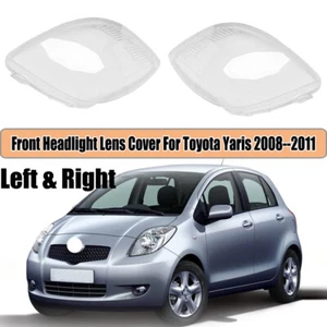 Right Left Pair Front Headlight Headlamp Lens Cover For Toyota Yaris 2008-2011 - Bild 1 von 12