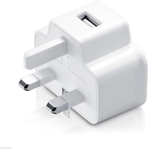 Adattatore da viaggio originale Samsung modello ETA-U90UWE 5.0V 2.0A bianco spina USB Regno Unito nuovo - Foto 1 di 3