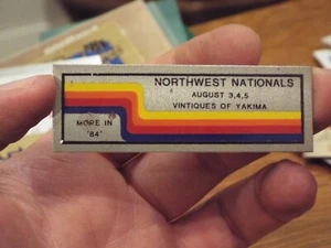 Vintage 1984 VINTIQUES Northwest Nationals Car Show Dash Plaque Yakama WA - Picture 1 of 1