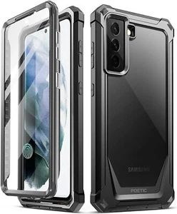 Funda poética de doble capa a prueba de golpes para teléfono negra para Samsung Galaxy S21 5G - Imagen 1 de 7