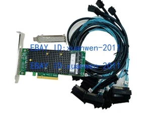 Lenovo LSI 430-16I HBA 12G 16 Port IT Mode Tri-Mode JBOD +4*SFF-8482 SAS Cable - Afbeelding 1 van 4