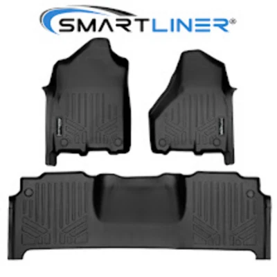 SMARTLINER Custom Fit Floor Mats 2 Row Liner 2019-2025 Ram 2500 3500 Mega Cab - Image 1 of 4