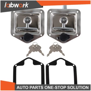Labwork 2 x Stainless Steel Handle Lock Latch for Trailer Truck Paddle Tool Box - Picture 1 of 8