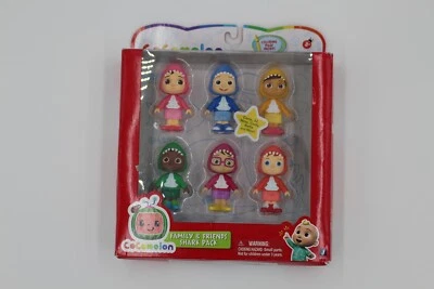 Boneco de ação COCOMELON JJ Family & Friends pacote SHARK CeCe Nina Cody Bella Nico - Imagem 1 de 2