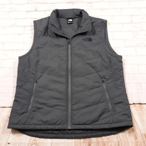 The North Face Puffer Vest Womens XL Outdoor Hiking Travel Gray Full Zip - Picture 1 of 9