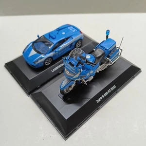 Modellino BMW R 850 RT 2003 della Polizia + Lamborghini Gallardo - 1/24 - Foto 1 di 2