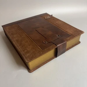 Vtg NOS Marcenzo 1978 Leather & Suede Scrapbook Album Gilded Handmade Italy 60pg - Picture 1 of 10
